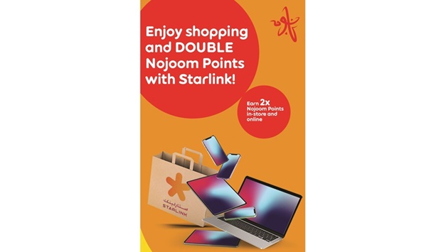 Throughout August, Nojoom members will get double Nojoom Points on all purchase with Starlink.
