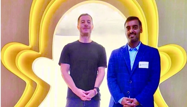 Ooredoo and Snap officials during the tour.