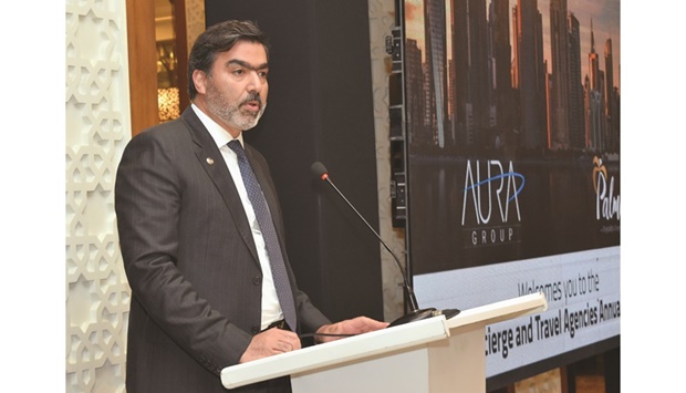 Naveed Dowlatshahi, Aura Group CEO, delivering a speech during the special event. PICTURE: Thajudheen