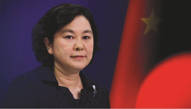 Chinese Foreign Ministry spokesperson Hua Chunying attends a news conference in Beijing on Tuesday. (Reuters)