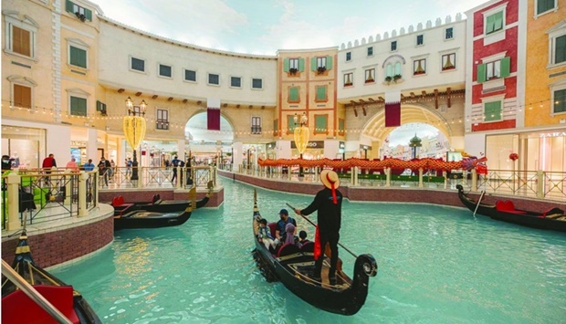 A gondola ride for QR20 at Villaggio mall. PICTURES: Visit Qatar