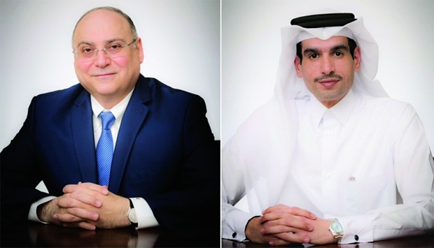 Bassam Hussein, Doha Insurance Group president, Jassim Ali al-Moftah, Doha Insurance Group chief executive officer