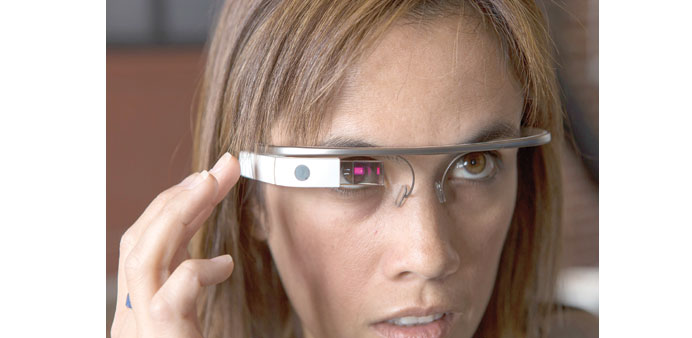 IN ACTION: Software developer Monica Wilkinson wears Google Glass at Crushpath in San Francisco, California.
