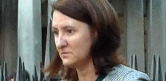 Kerrie Wadmore was arrested after repeatedly prodding a constable and calling him a u201clidu201d.