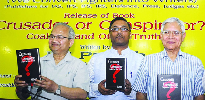 Parakh launches his book in New Delhi yesterday