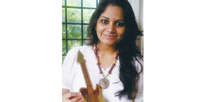 Vandana with the award.