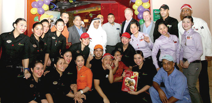 Applebee executives and staff at the launch.