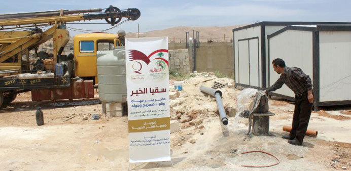 One of QCu2019s water projects for Syrian refugees in Lebanon.