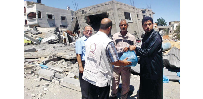 QC was the first charity to deliver aid to the affected people of the Gaza Strip.