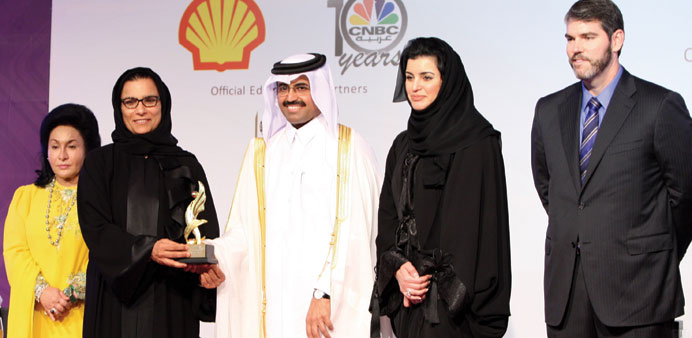 Prof Sheikha Abdulla al-Misnad being honoured. PICTURE: Jayaram