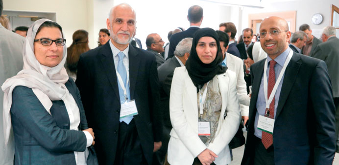 QU officials at the reception.