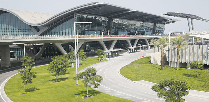 A general view of the exterior of the Hamad International Airport in this file photo dated October 29. S&P views the trend for Qataru2019s economic risk a