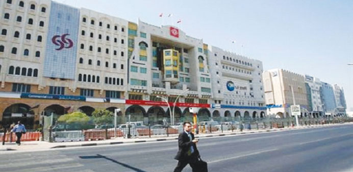The Grand Hamad Street in Doha, also popularly known as Banking Street. Qatari banksu2019 outlook has been given a stable rating by Moodyu2019s.