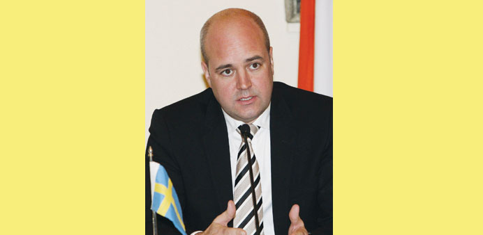 Reinfeldt: just trying to describe a reality that Sweden is facing.