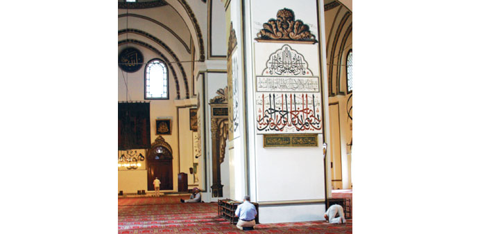 Grand Mosque of Bursa in Turkey.