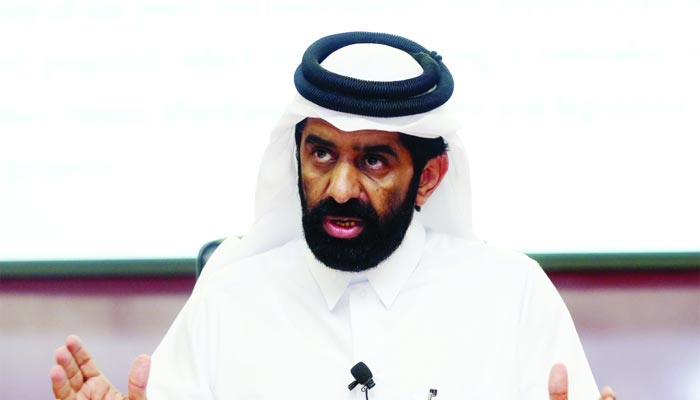 HE the Minister of Development Planning and Statistics Dr Saleh Mohamed Salem al-Nabit. PICTURE: Jayan Orma.
