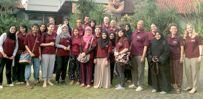 Rota and VCU-Q team on their arrival at the Rota school.