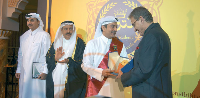Col Abdullah Khalifa al-Muftah receiving the award.