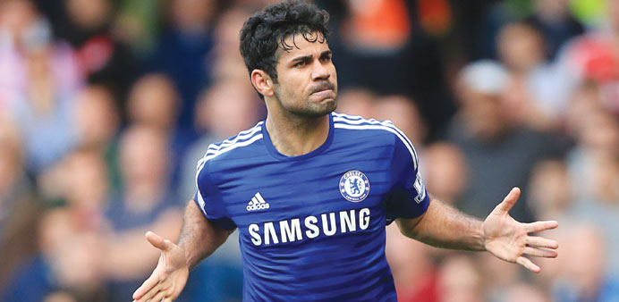 Chelseau2019s leading scorer Diego Costa is likely to miss the next four games as his club attempt to regain the Premier League title.