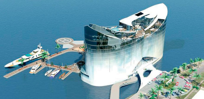 The Almaco floating hotel concept.