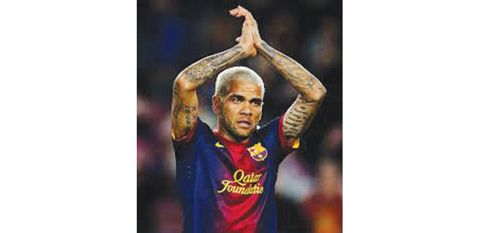 Barcelona defender Brazilian Dani Alves.