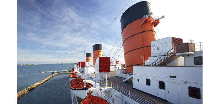 MAGNIFICENT: The Queen Mary is permanently docked.