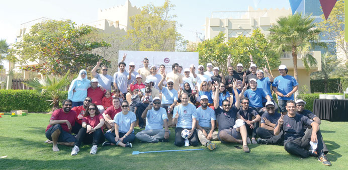 QTA staff at the National Sport Day event yesterday.