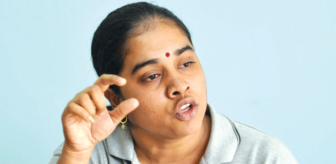 Marry Mariaysusay, wife of the late truck driver N Dhamendran, speaking during an interview.