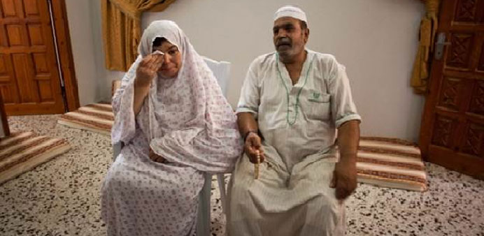 Haj Elwa with his wife.