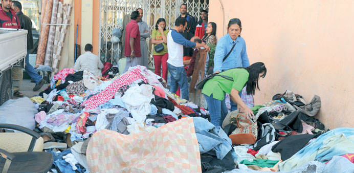 Piles of clothes wait for people to buy what best suits them. PICTURES: Jayan Orma