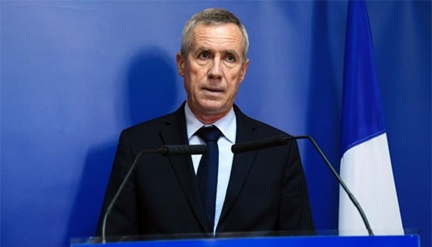 Public prosecutor Francois Molins addresses a press conference at the Paris courthouse, after several gas cylinders were found in a car near Paris's Notre Dame Cathedral this week.