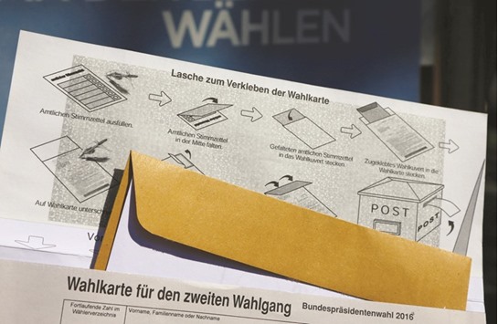 Ballot papers for postal voting are seen in this photo illustration.
