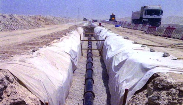 Infrastructural works in progress in Al Mashaf area.
