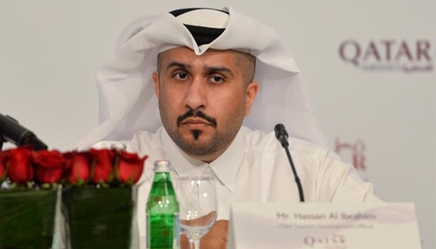 QTA's chief tourism development officer Hassan al-Ibrahim speaks on Wednesday. 