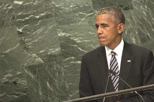 President Obama addresses the United Nations in New York City.