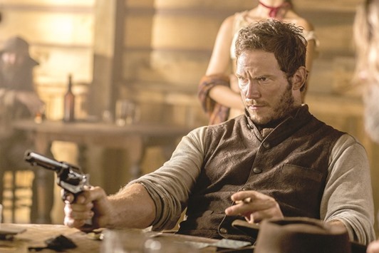 Chris Pratt as Josh Faraday in the movie The Magnificent Seven directed by Antoine Fuqua.