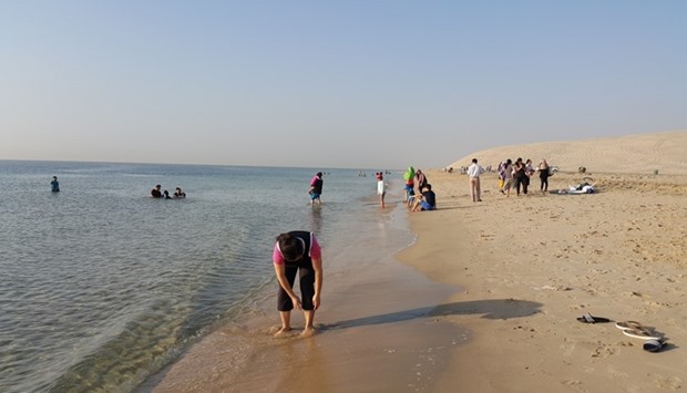 Sealine beach is popular with visitors.