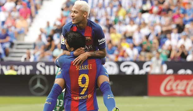In Messiu2019s absence, Barcau2019s other two star forwards Luis Suarez and Neymar will be expected to take on extra responsibility. (Reuters)