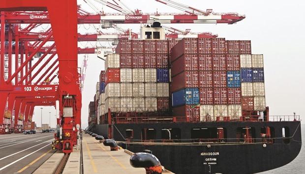 Giant cranes are seen at the Hanjin Shipping container terminal at Incheon New Port. Dockside servicers and transportation companies are demanding higher fees to unload and deliver cargo that was stranded aboard the South Korean shipperu2019s vessels when it collapsed last month, lawyers said at a hearing on Friday in bankruptcy court.