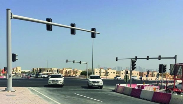 The section of Duhail Street between Jeryan Nejaima Junction and Al Shamal Road that has been reopened to traffic.