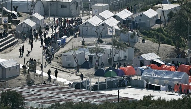 Moria camp on the island of Lesbos