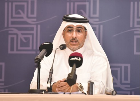 Al-Horr answers questions at a press conference announcing the outcome of the workshop on public finance. PICTURE: Noushad Thekkayil