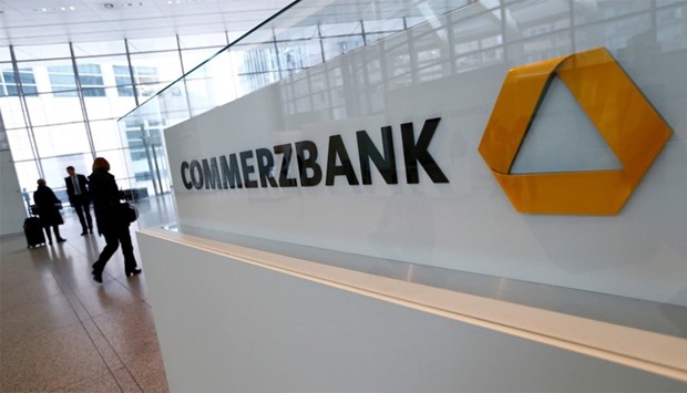 Visitors at Commerzbank headquarters