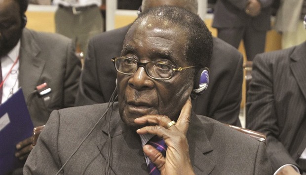 Mugabe: was presiding over a university graduation ceremony.