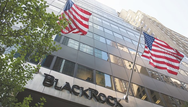 BlackRock office is seen in New York. BlackRock, Vanguard Group and Fidelity Investments sent letters last week praising the Financial Stability Board for shifting its scrutiny of the industry to specific trading activities rather than the size or systemic importance of firms that manage trillions of dollars in assets.