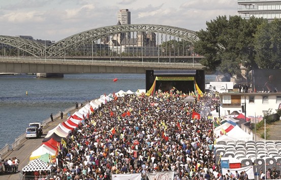 The Kurdish Turk rally in Cologne.