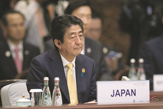 Japanu2019s Prime Minister Shinzo Abe listens to the speech of Chinau2019s President Xi Jinping during the opening ceremony of the G-20 Summit in Hangzhou. Japan has warned Britain that its exit from the European Union could prompt Japanese financial institutions to relocate from London and listed a raft of concerns from Japanese companies about the transition away of the EU.