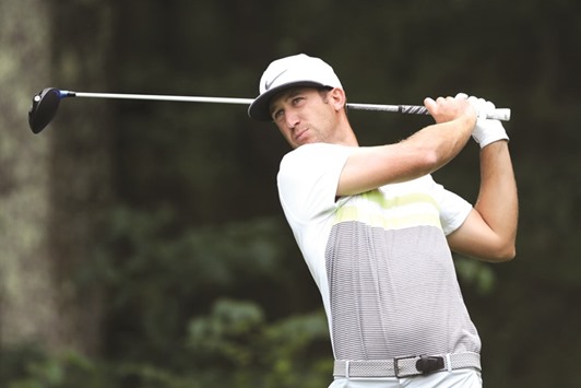 Kevin Chappell plays his shot from the fifth tee during the second round of the Deutsche Bank Championship at TPC Boston in Norton, Massachusetts. (Getty Images/AFP)
