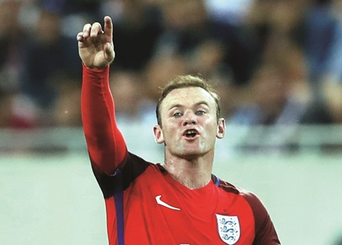 Englandu2019s Wayne Rooney during his teamu2019s match against Slovakia.