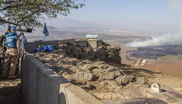 Golan heights shelling
